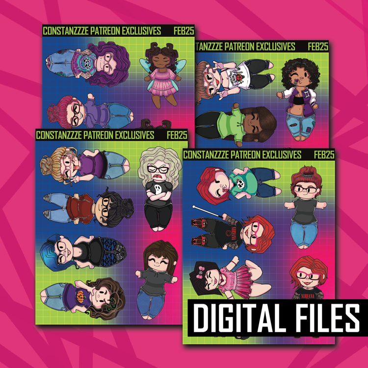 Digital February Chibi Deco Sheet Bundle