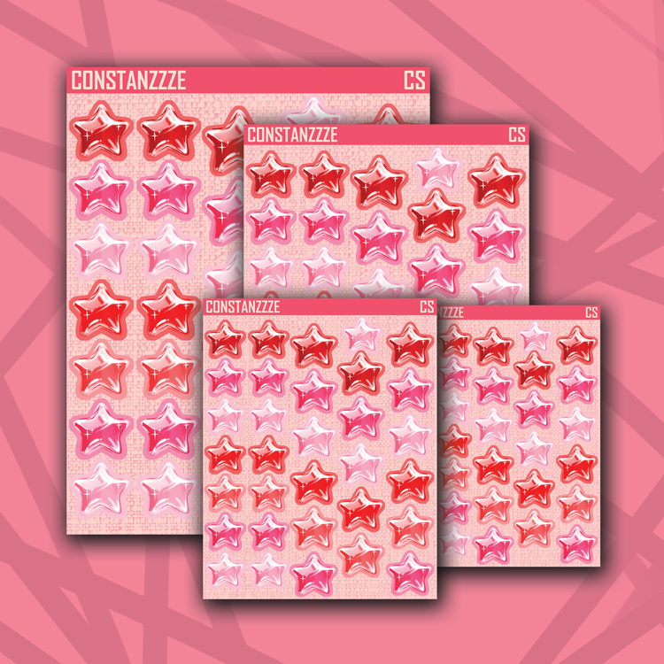 Eye Heart U Small/Xsmall/Tiny/Tiny AF Chubby Star Sticker Sheet