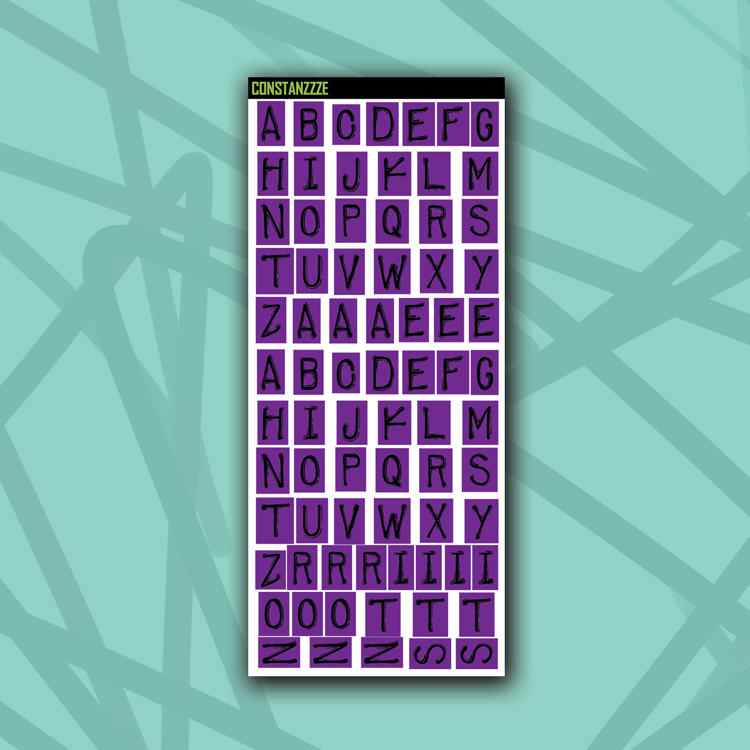Y2K Label Letters