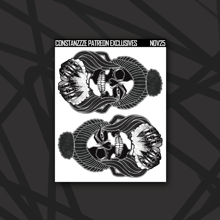 Skull Witch Winter Deco Sheet