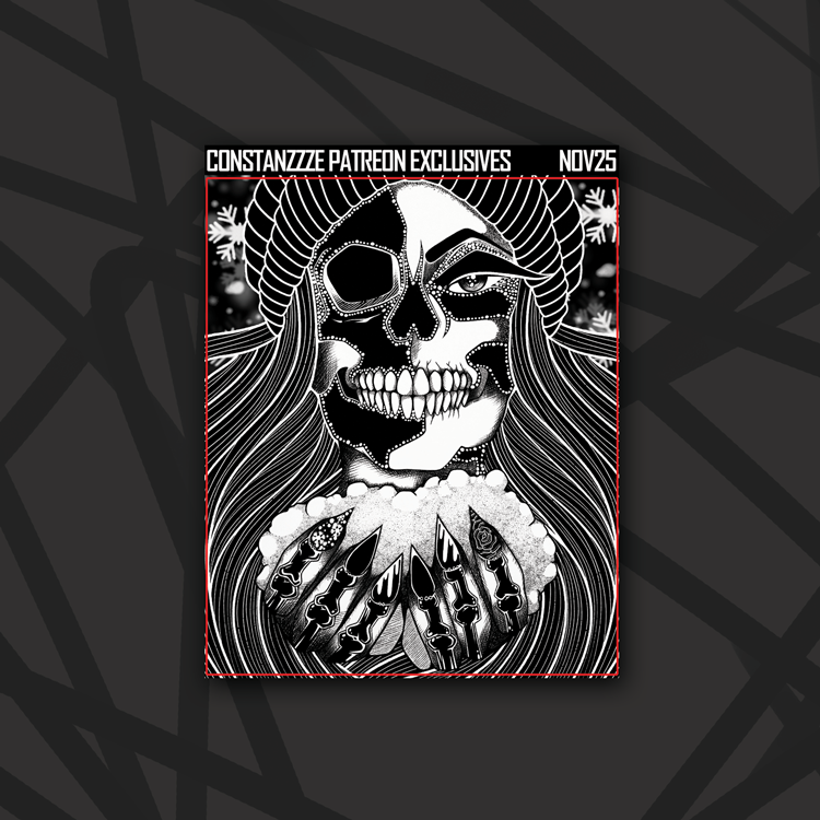 Skull Witch Winter Large Box Deco Sheet