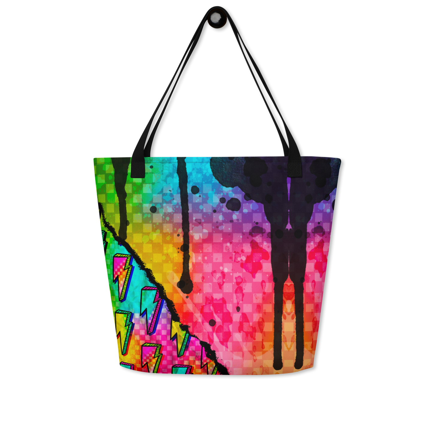 Splatter Rip Large AF All-Over Print Tote Bag