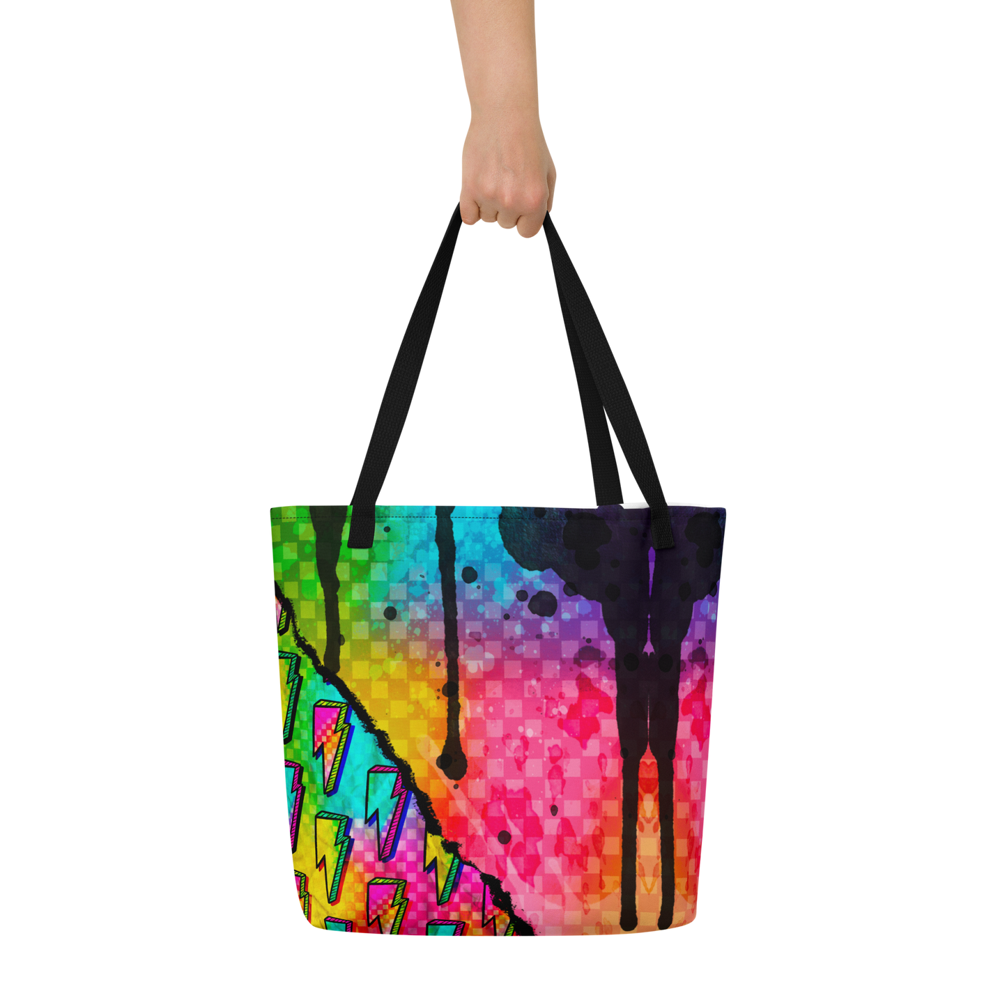 Splatter Rip Large AF All-Over Print Tote Bag