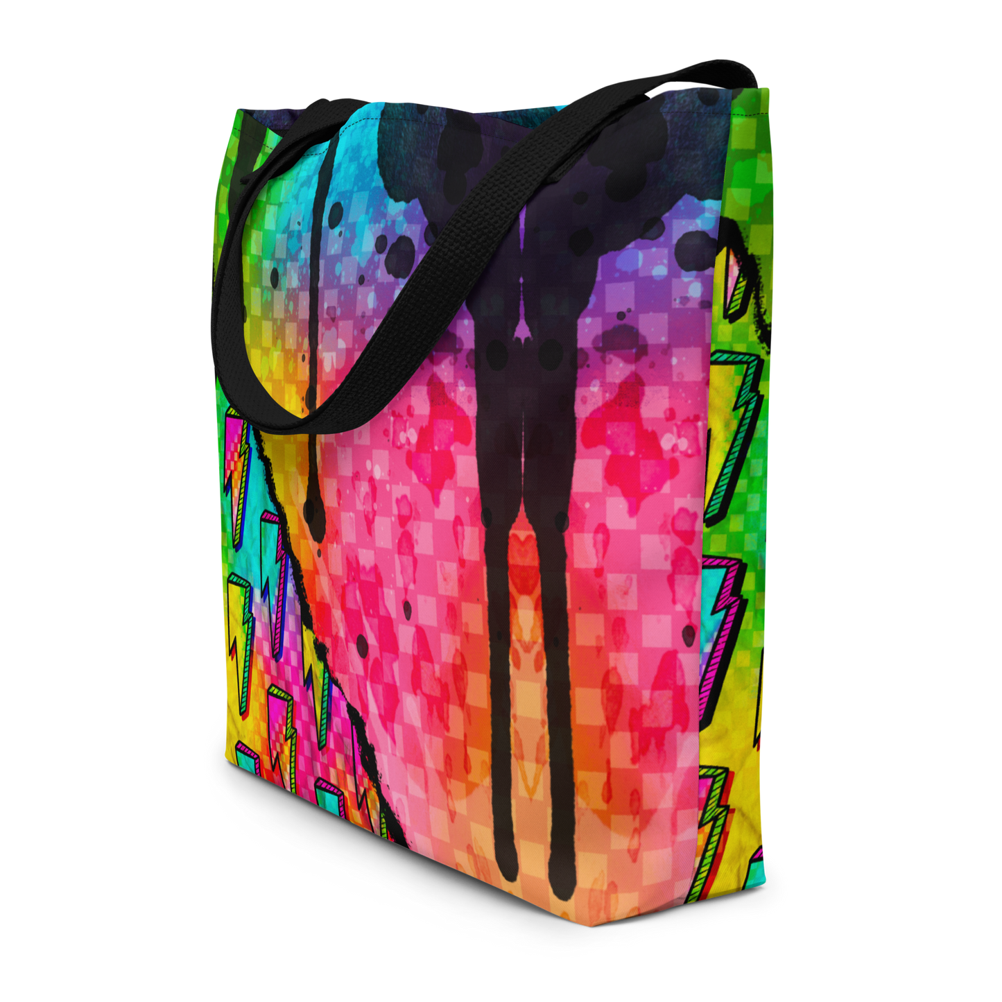 Splatter Rip Large AF All-Over Print Tote Bag