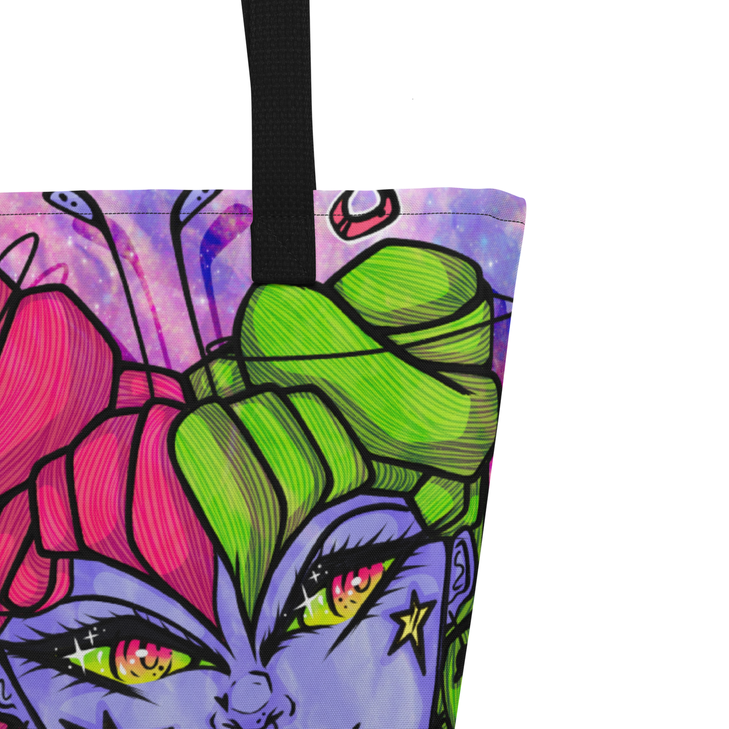 Space Girl Large AF All-Over Print Tote Bag