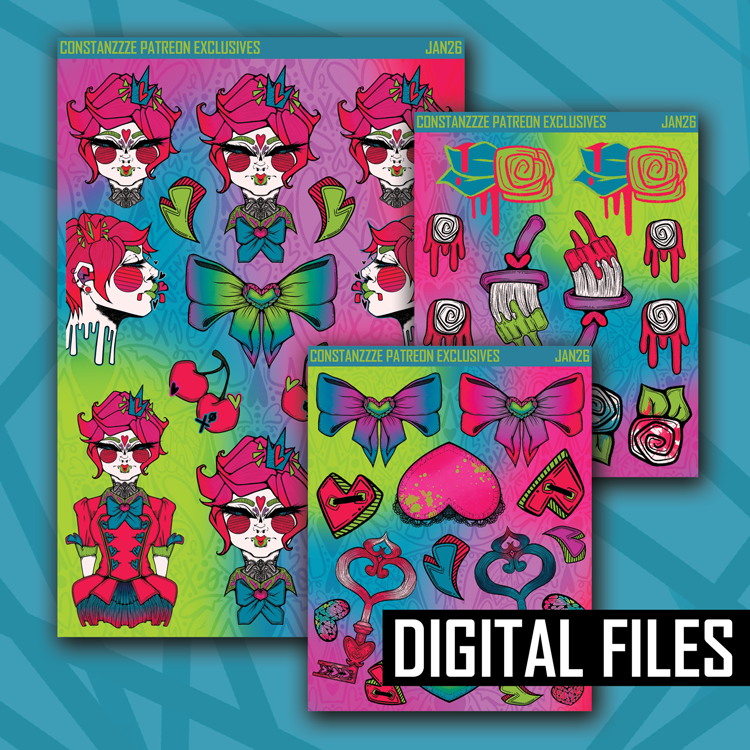 Digital Queen of Hearts Base Sheet Bundle