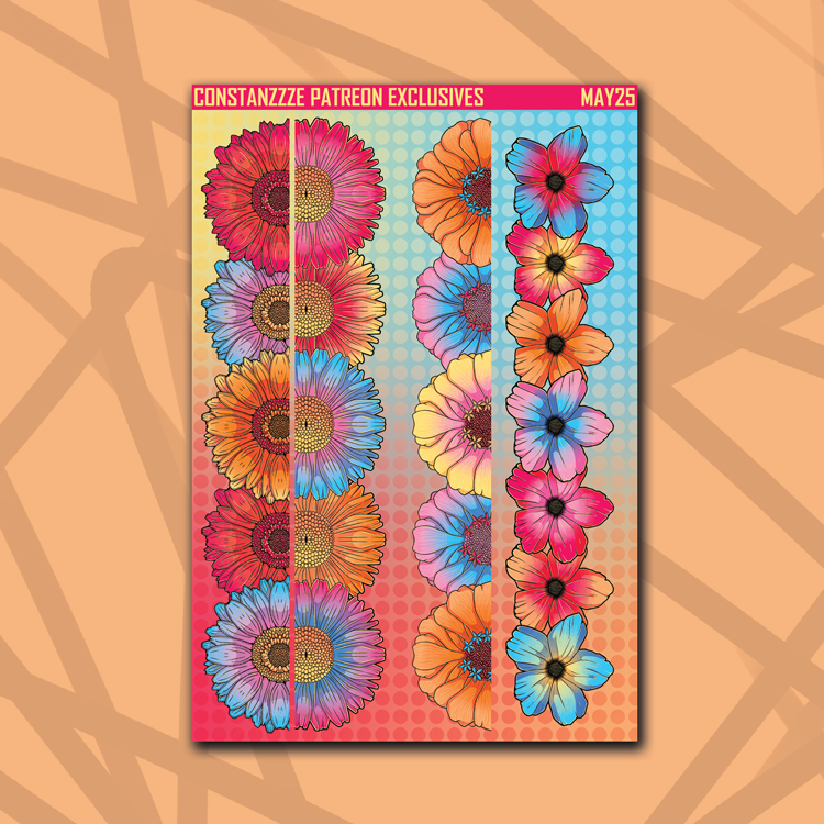 318 Florals Strips Sheet Bundle