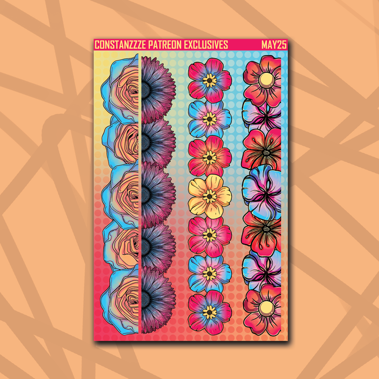 318 Florals Strips Sheet Bundle