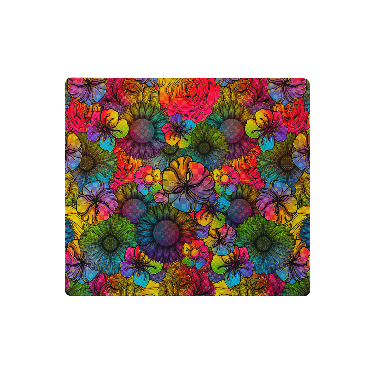 Rainbow Florals Desk Mat