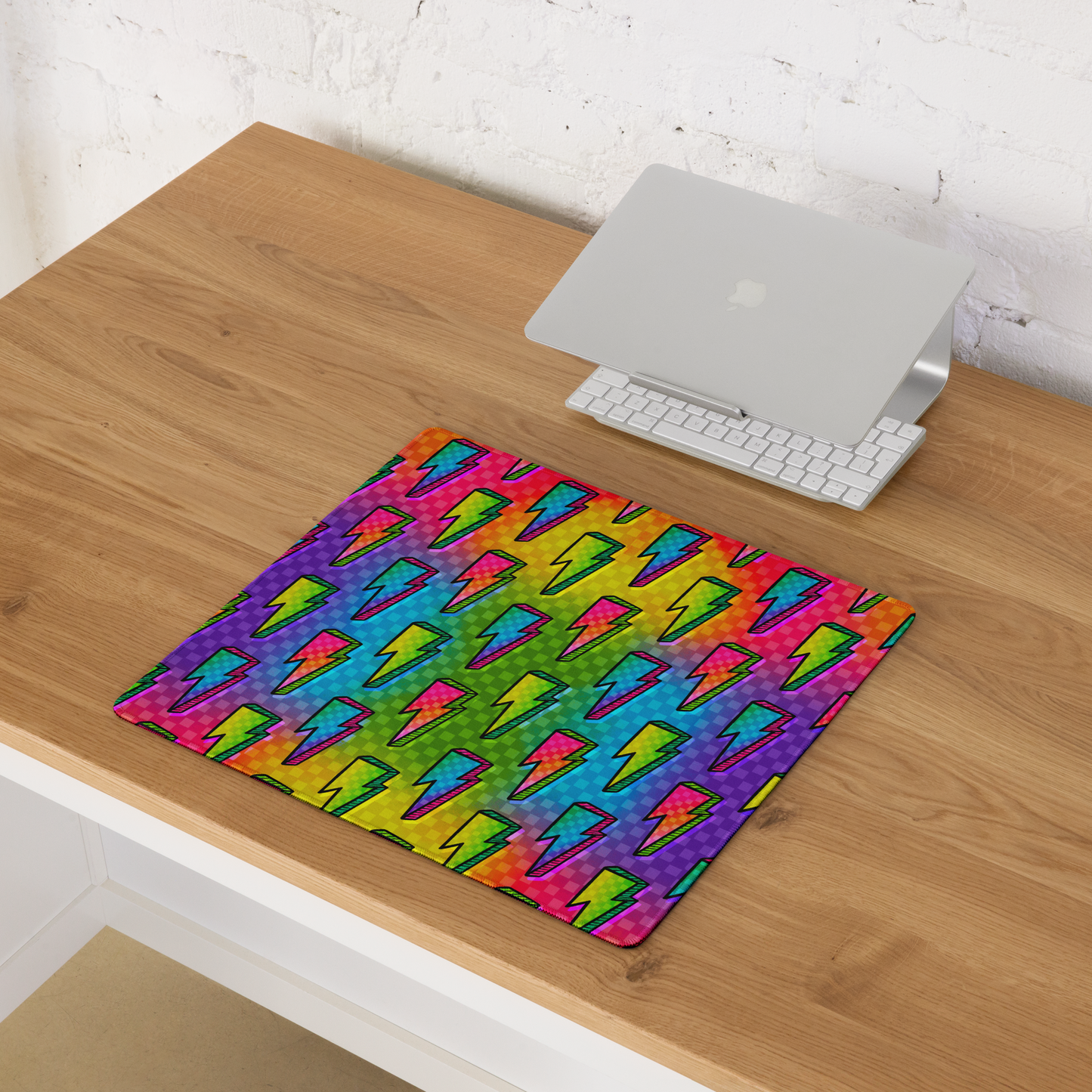Rainbow Bolts Desk Mat