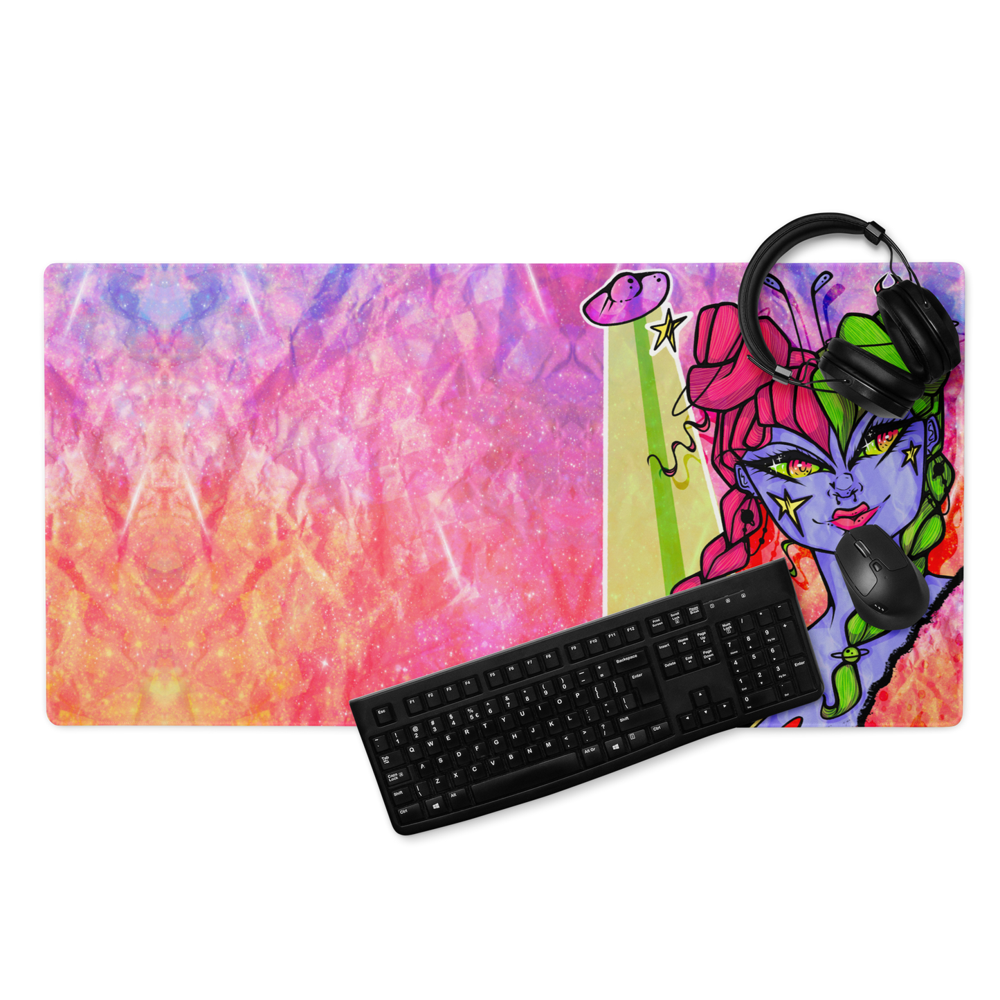 Space Girl Desk Mat