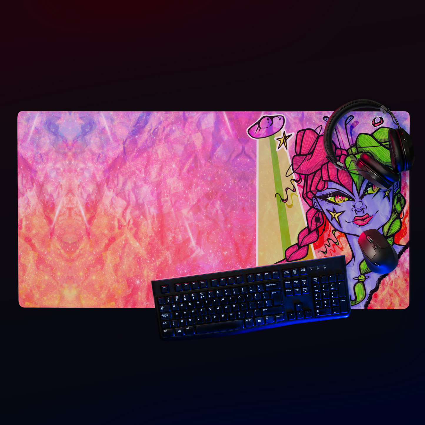 Space Girl Desk Mat