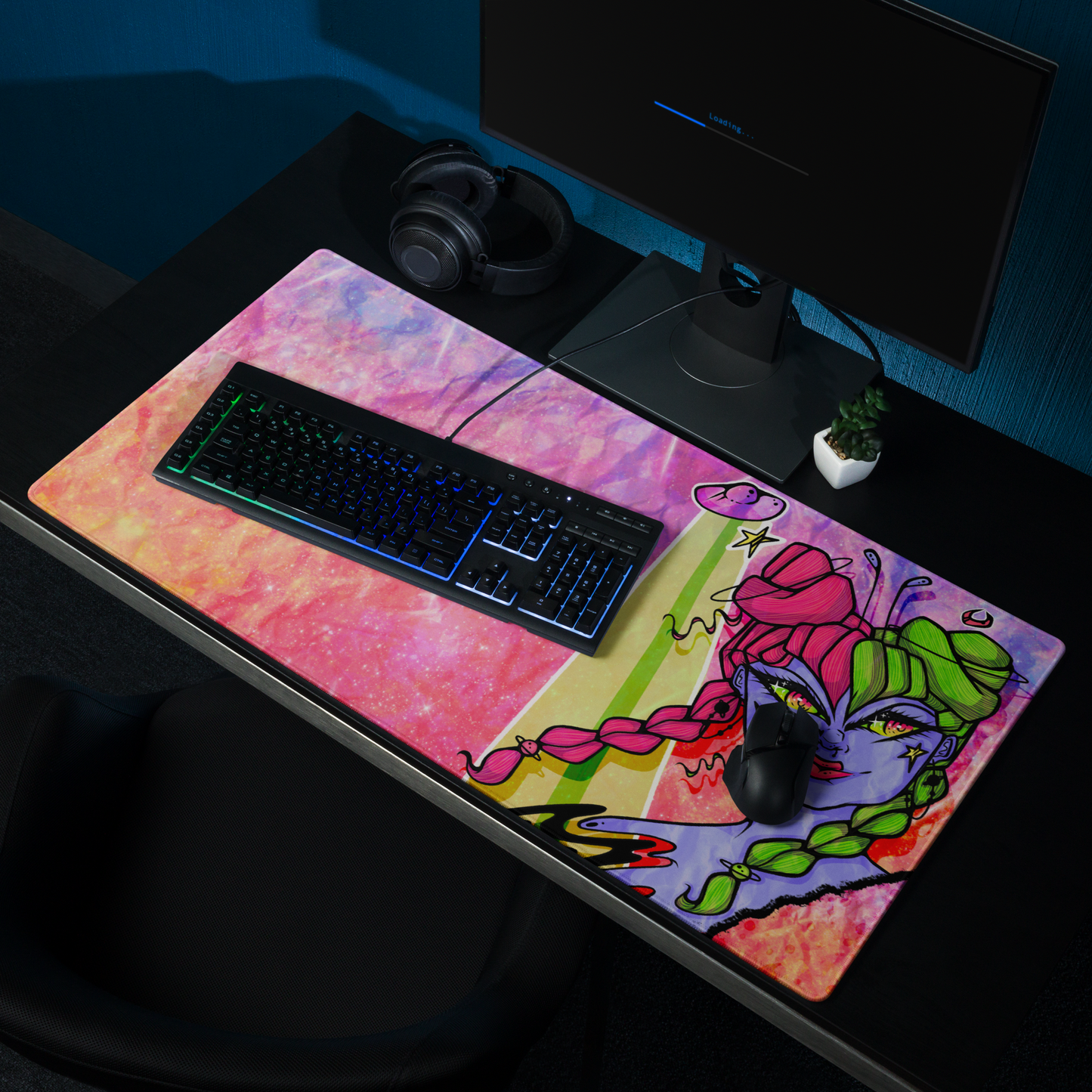 Space Girl Desk Mat