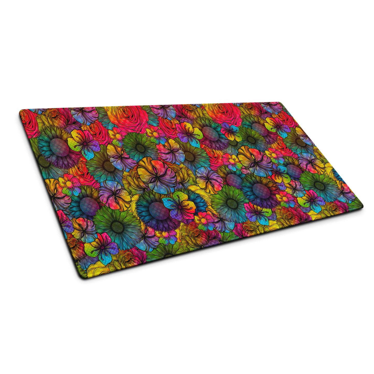 Rainbow Florals Desk Mat