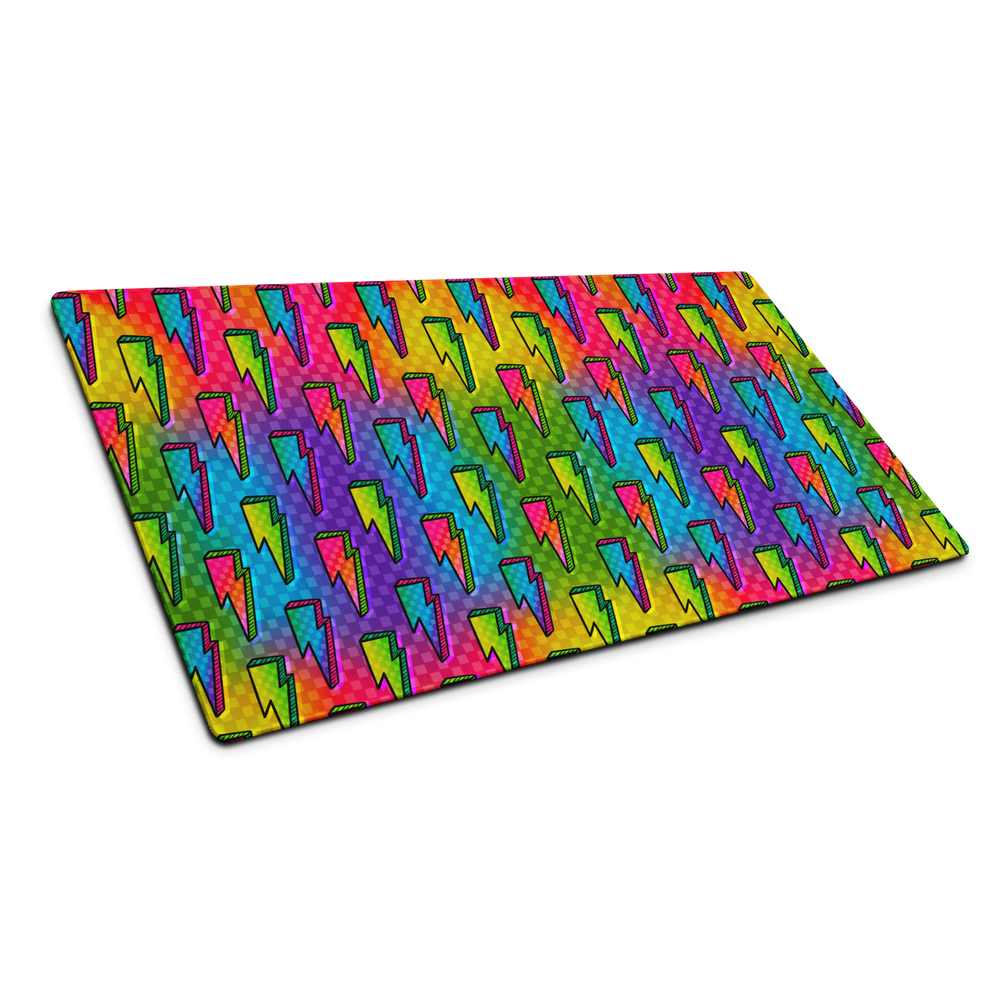 Rainbow Bolts Desk Mat