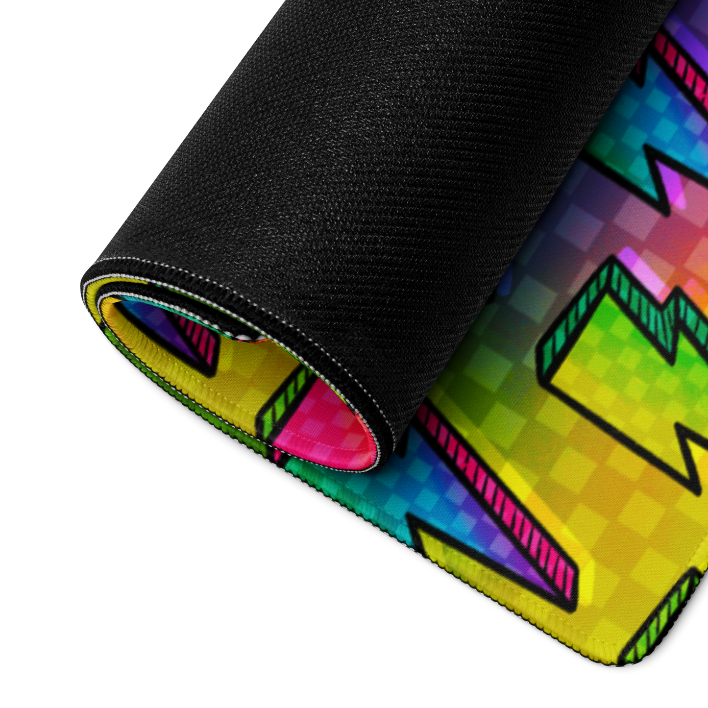Rainbow Bolts Desk Mat