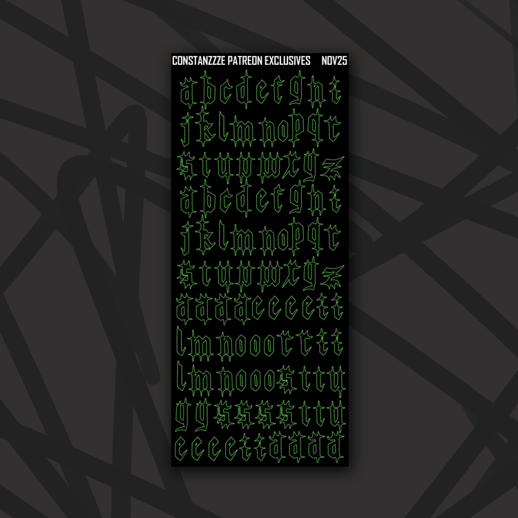 Skull Witch Winter Gothic Letters