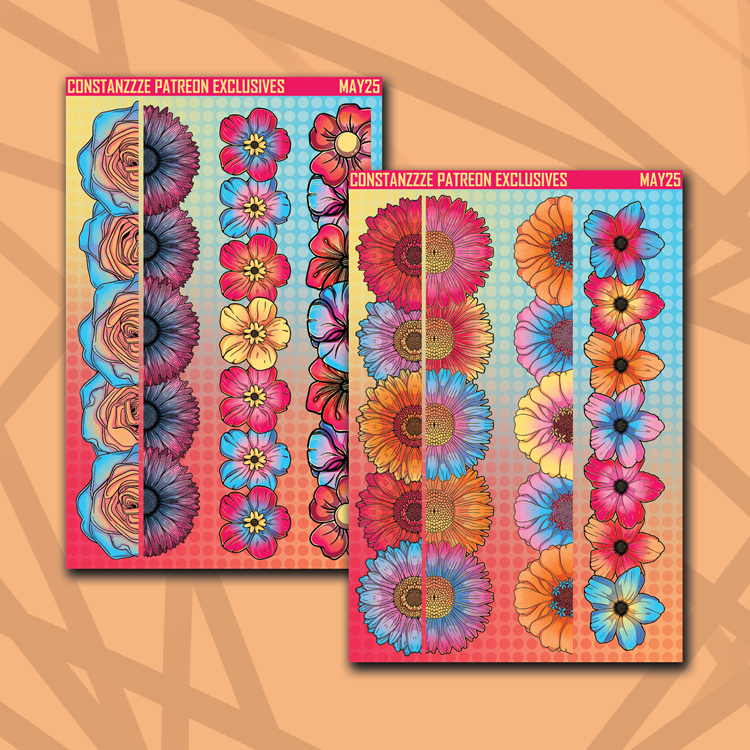 318 Florals Strips Sheet Bundle