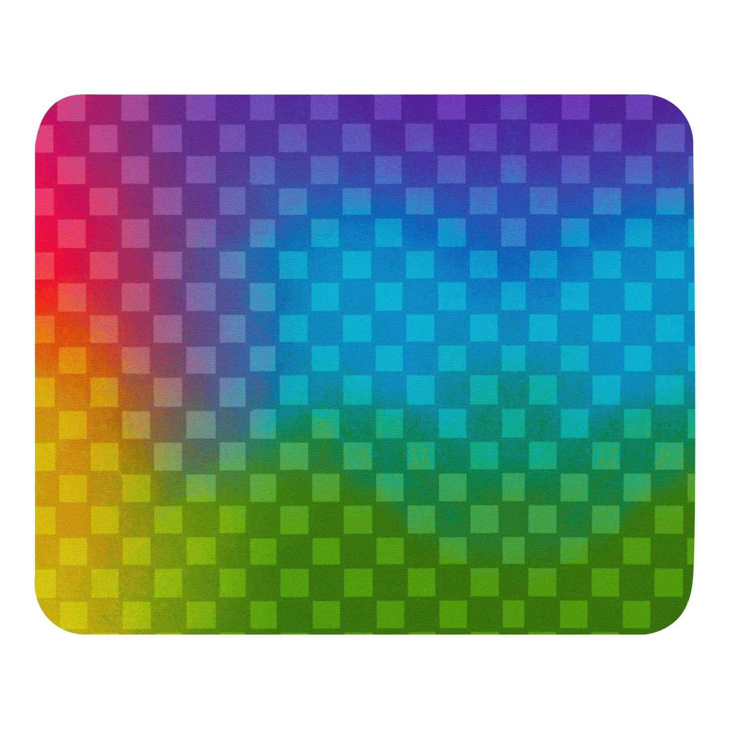 Rainbow Checker Mouse Pad