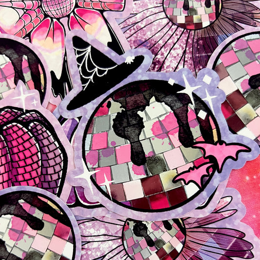 Purple Spooky Disco Die Cut Addon