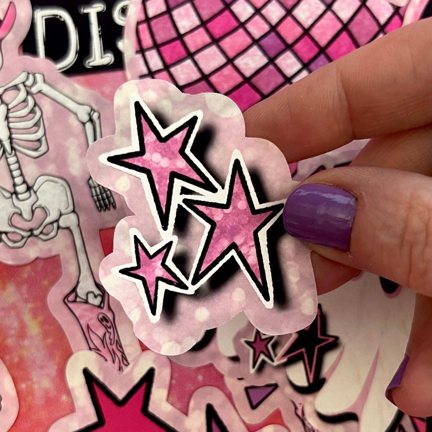 Pink Spooky Disco Die Cut Addon