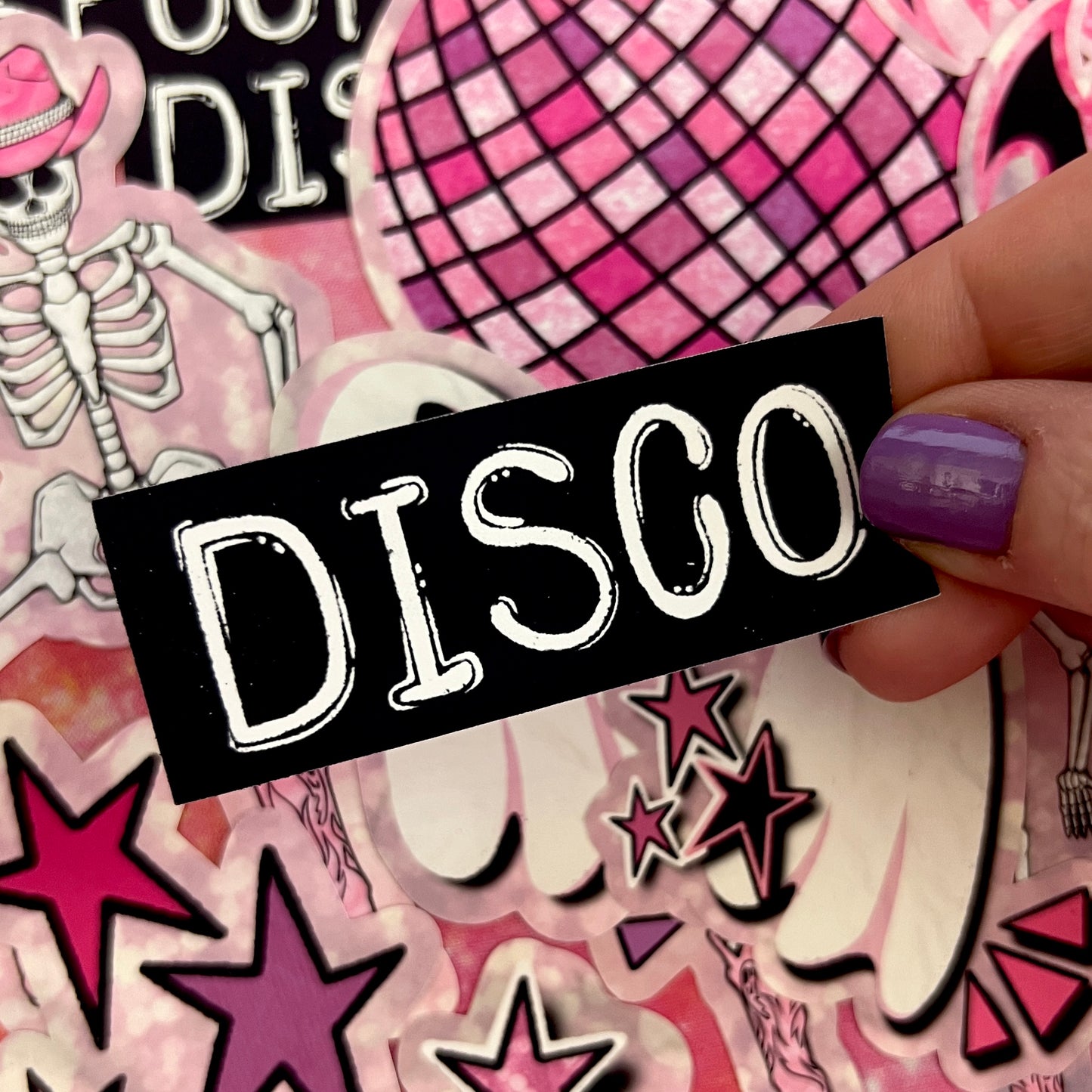 Pink Spooky Disco Die Cut Addon