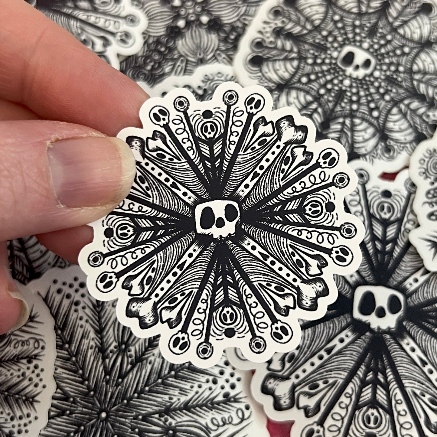 Skull Witch Winter Snowflake Die Cut Bundle