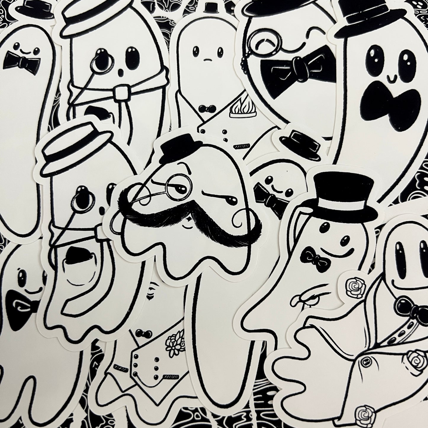 Black and White Dapper Boo Die Cut Bundle