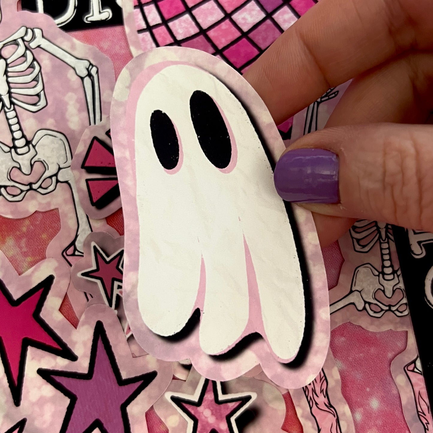 Pink Spooky Disco Die Cut Addon