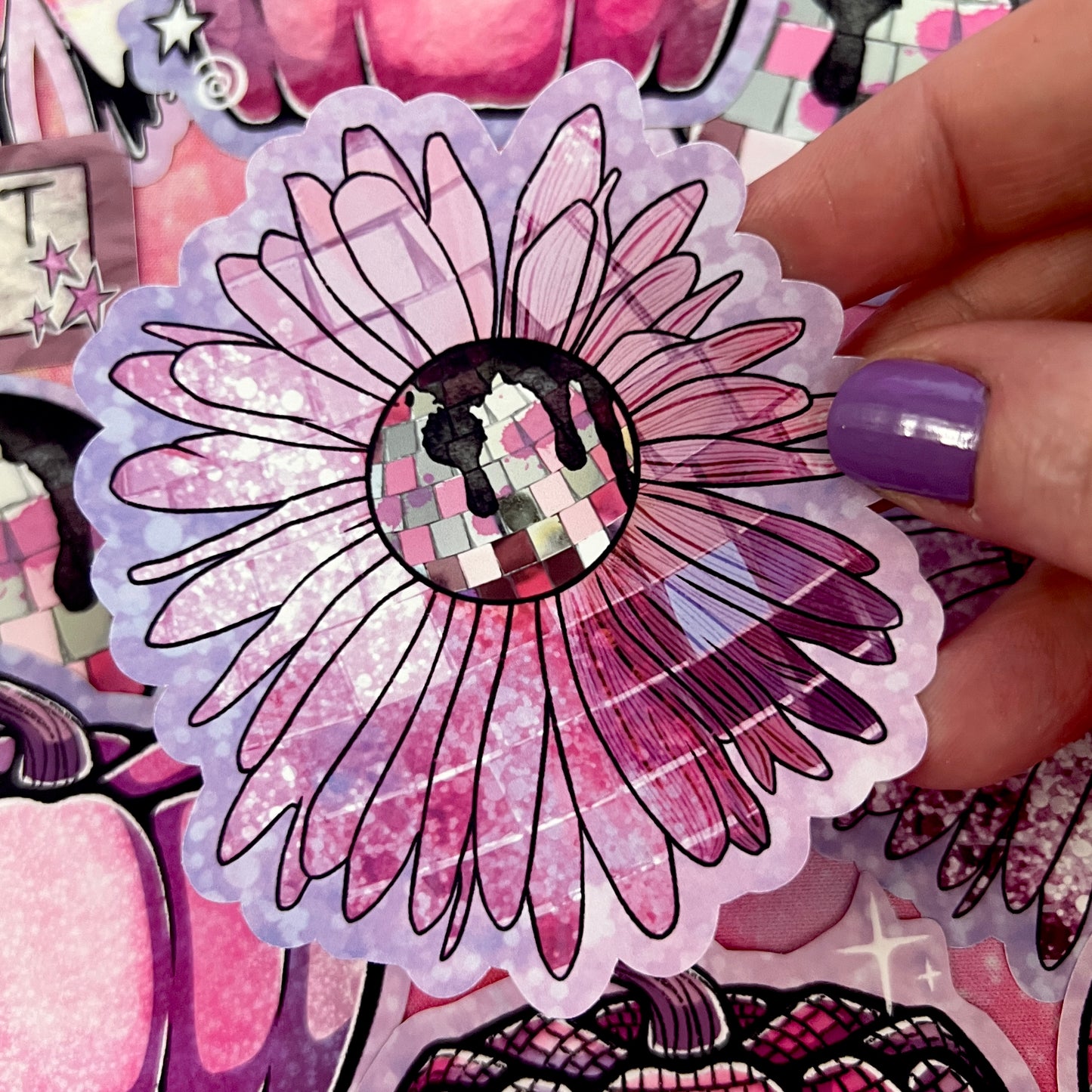 Purple Spooky Disco Die Cut Addon