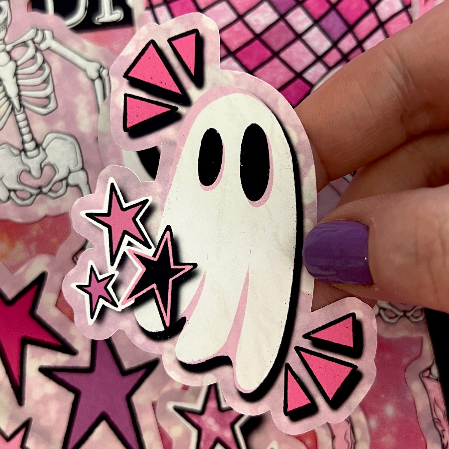 Pink Spooky Disco Die Cut Addon