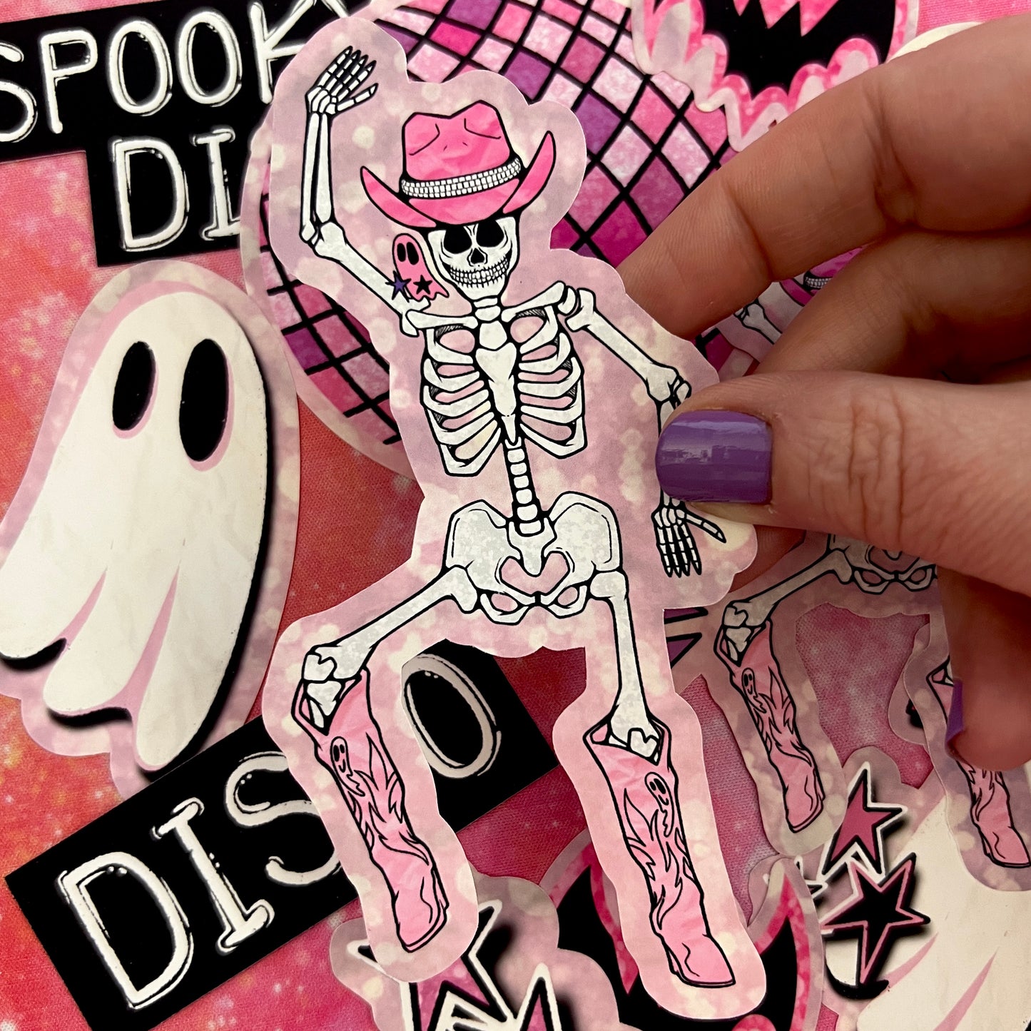 Pink Spooky Disco Die Cut Addon