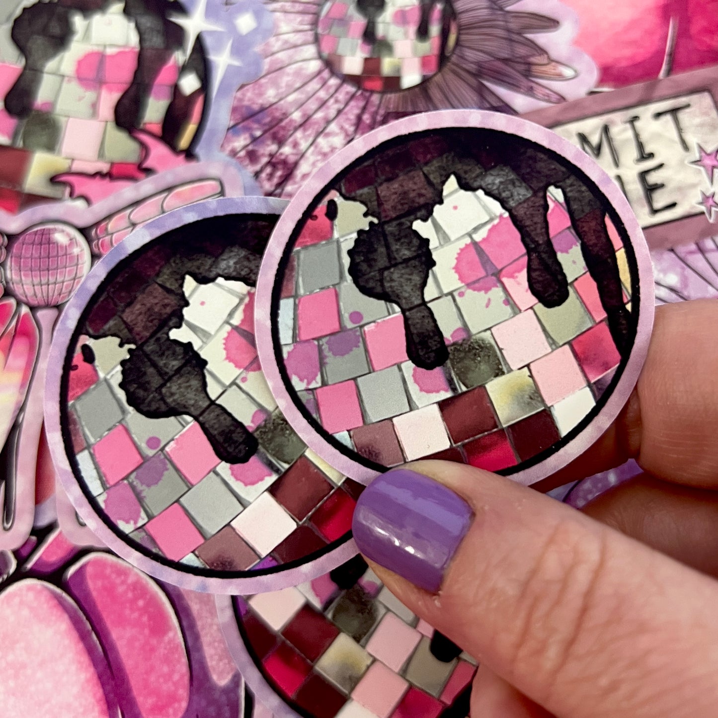Purple Spooky Disco Die Cut Addon