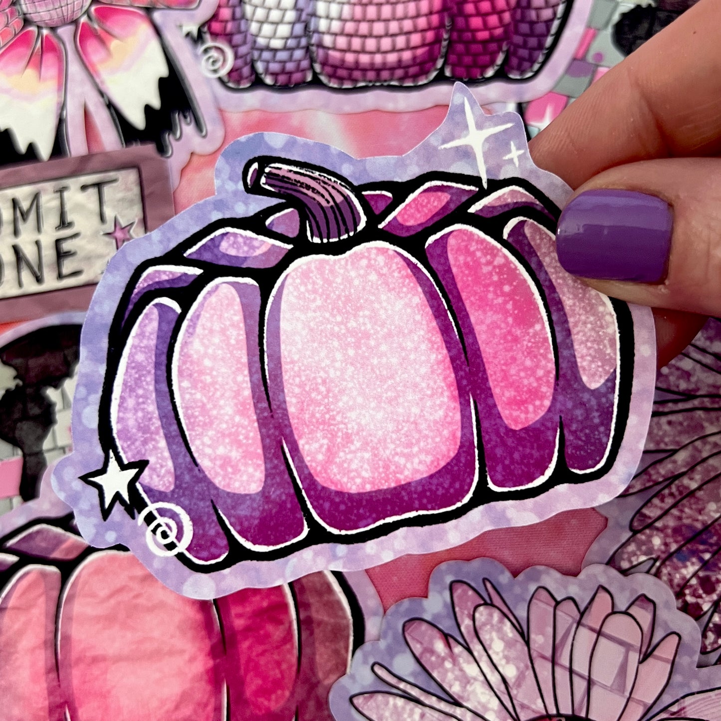 Purple Spooky Disco Die Cut Addon