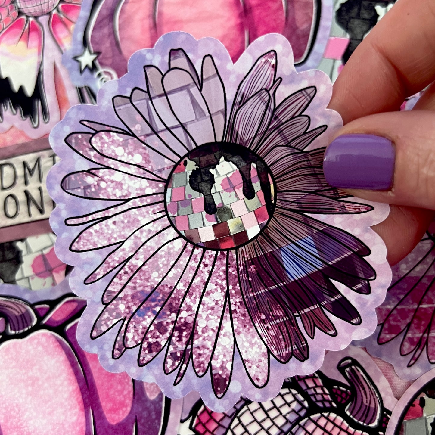 Purple Spooky Disco Die Cut Addon