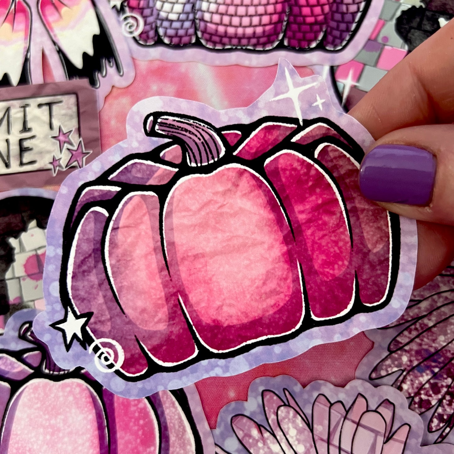 Purple Spooky Disco Die Cut Addon
