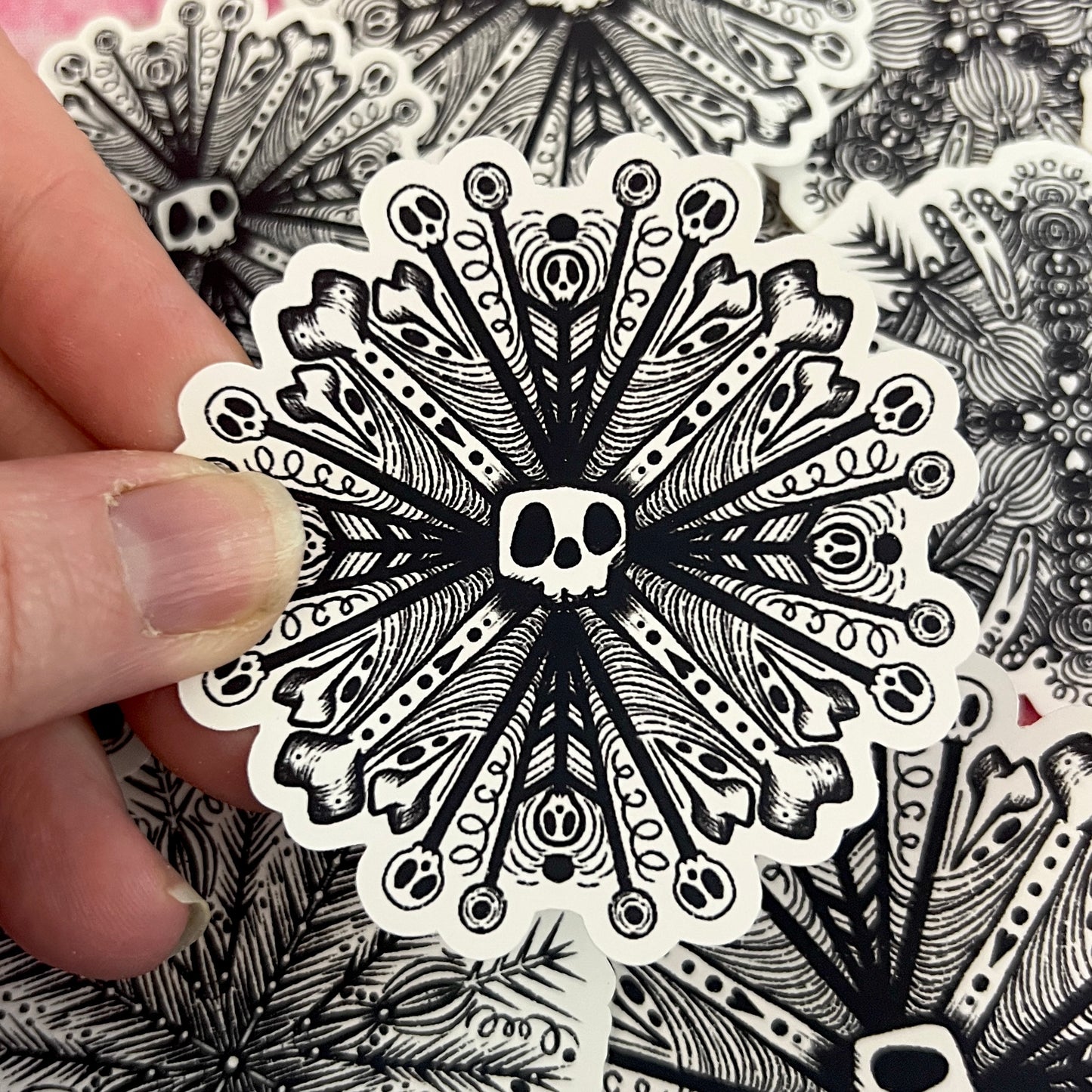 Skull Witch Winter Snowflake Die Cut Bundle