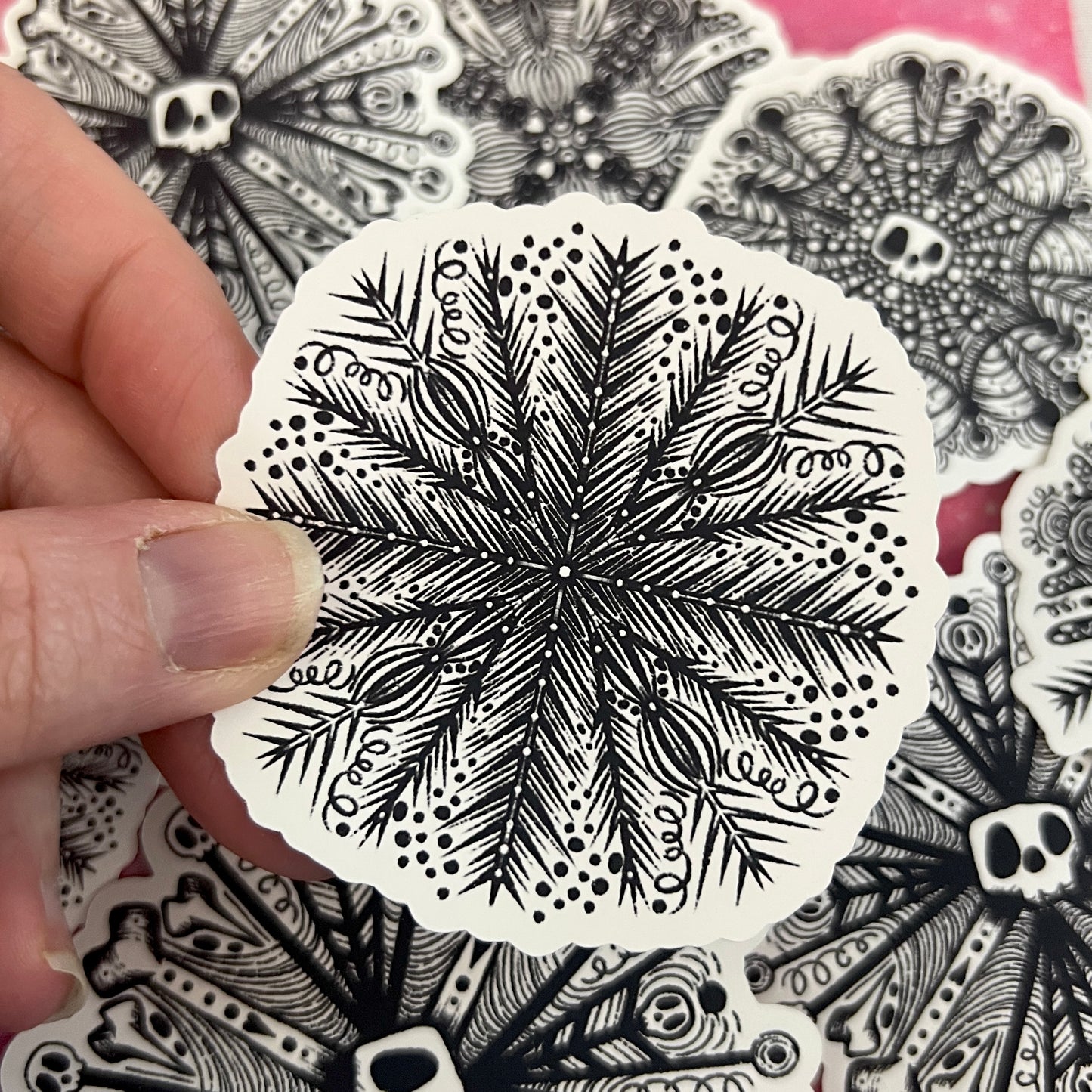 Skull Witch Winter Snowflake Die Cut Bundle