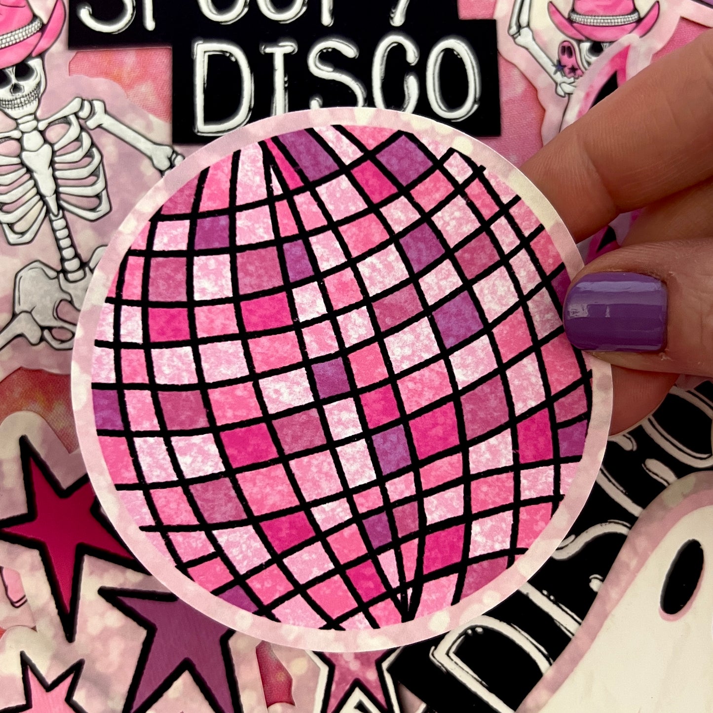 Pink Spooky Disco Die Cut Addon