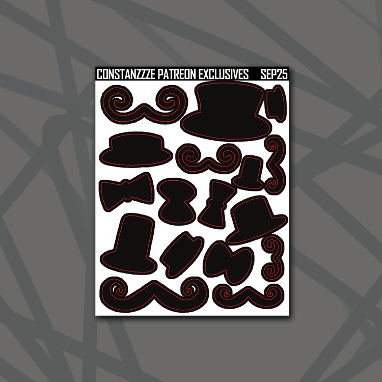 Black and White Dapper Boos Base Deco Sheet Bundle