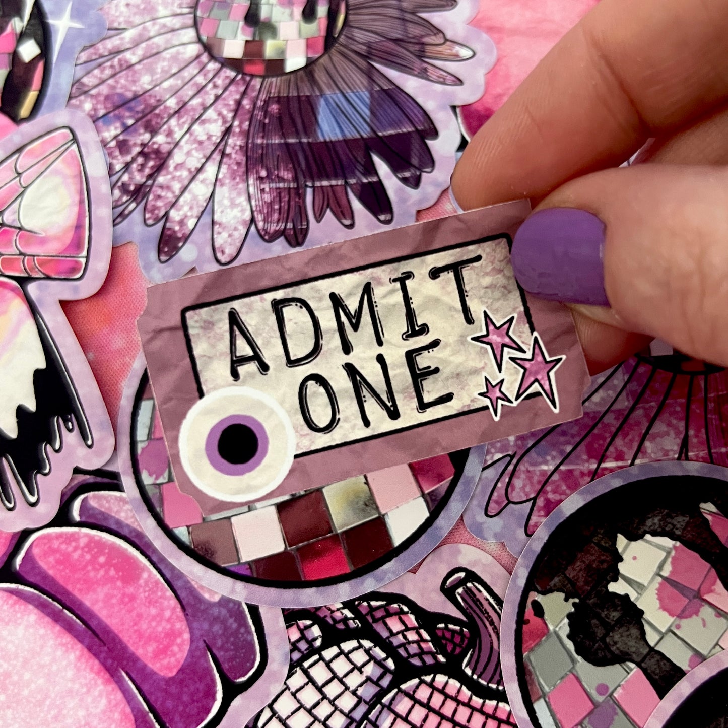 Purple Spooky Disco Die Cut Addon
