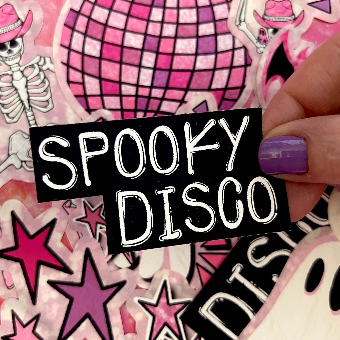 Pink Spooky Disco Die Cut Addon
