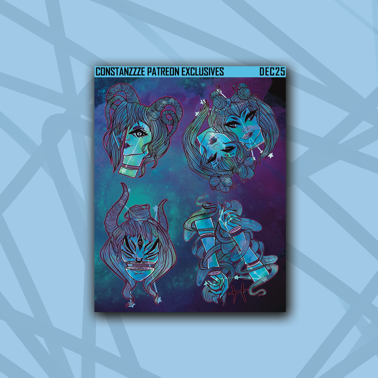 Aries, Gemini, Taurus, and Pisces Deco Sheet