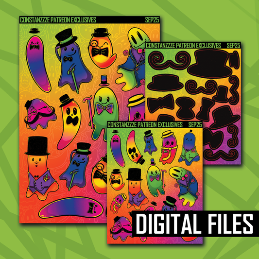 Digital Bright Dapper Boo Base Sheet Bundle