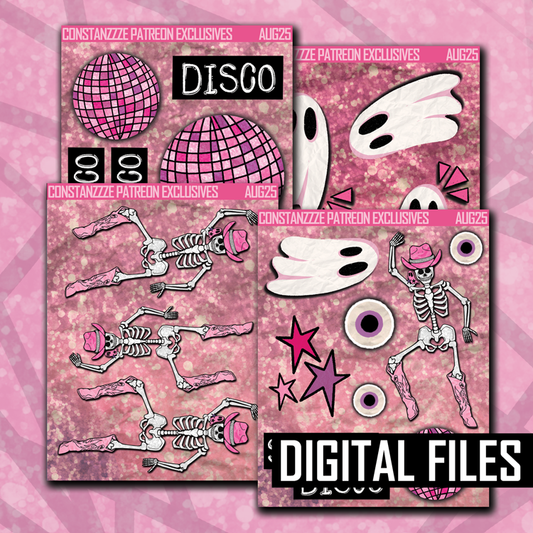 Digital Spooky Disco Deco Sheet Bundle