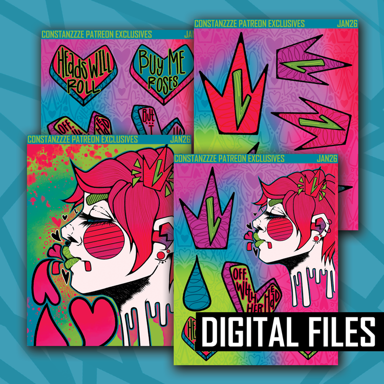 Digital Queen of Hearts Deco Sheet Bundle
