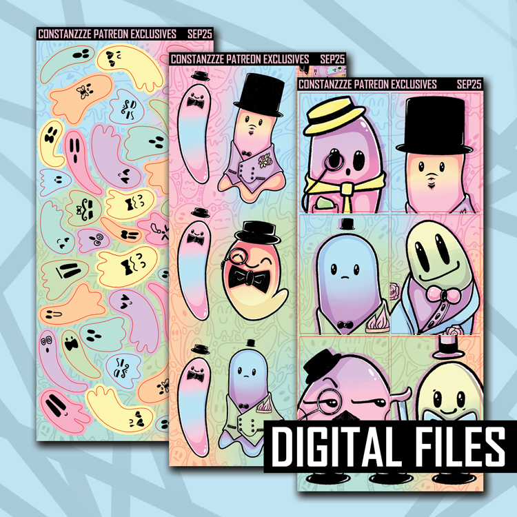 Digital Pastel Dapper Boos Higher Sheet Bundle