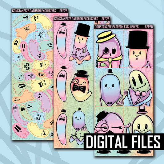 Digital Pastel Dapper Boos Higher Sheet Bundle