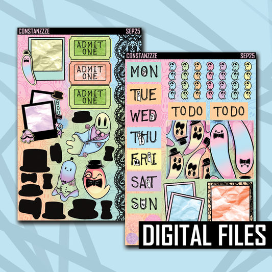 Digital Pastel Dapper Boos Journaling Kit