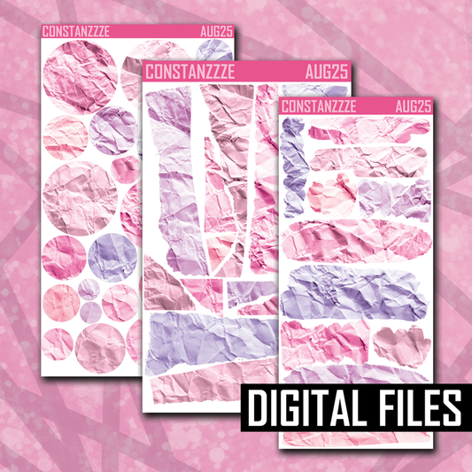 Digital Spooky Disco Pastel Paper Layering Bundle